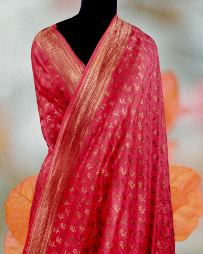 Abhimohini Pink Matka Georgette Saree