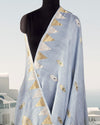 Swagat Toran Sky Blue Matka Georgette Saree