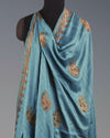 Surmai Slate Grey Matka Georgette Saree