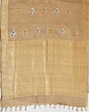 Treasured Moments Sepia Green Tussar Georgette Saree