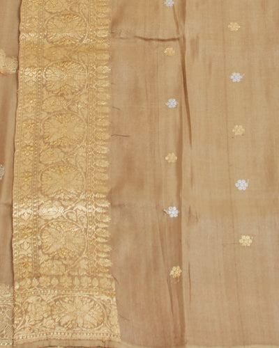 Treasured Moments Sepia Green Tussar Georgette Saree