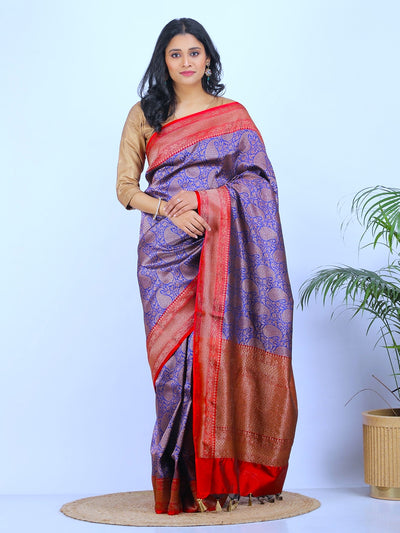 Fiza Blue Brocade Silk Saree
