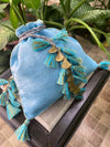 Navya Aqua Blue Gota Work Potli