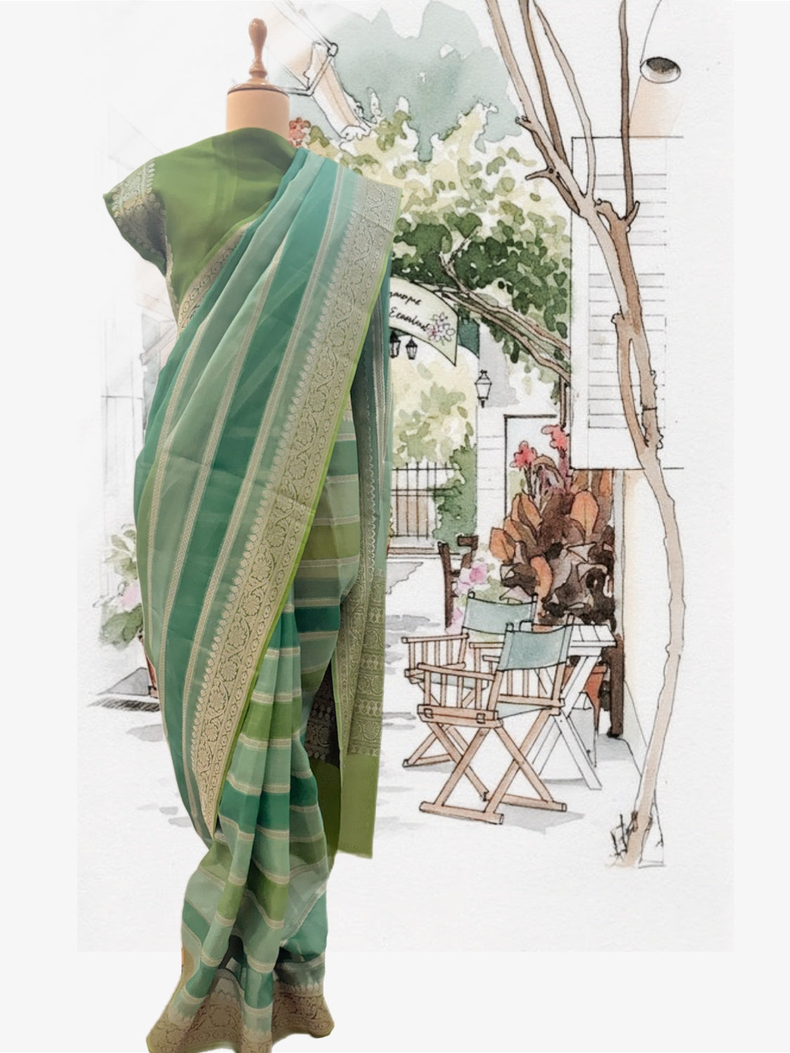 Mojito Green Organza Saree