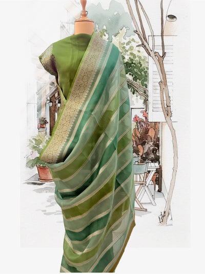 Mojito Green Organza Saree