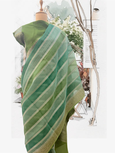 Mojito Green Organza Saree