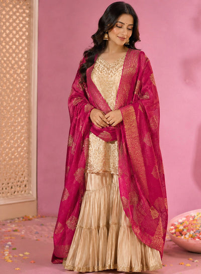 Yamini Rani Pink Raw Silk Dupatta