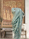Champaklata Blue Rose Booti Silk Saree