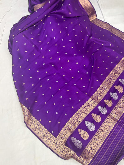 Katyayani purple Soft Silk Saree
