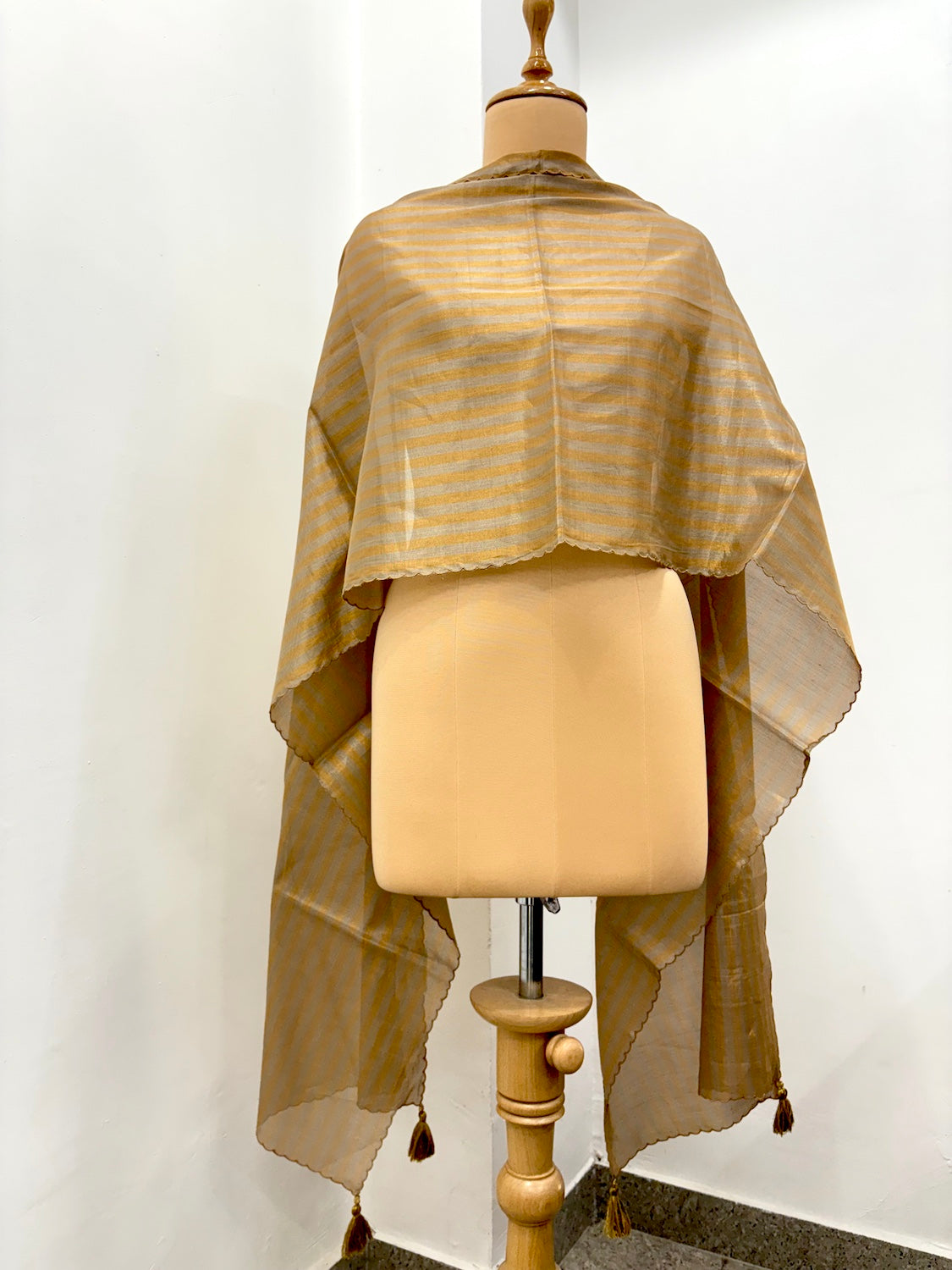 Gold Stripe Tissue Stole