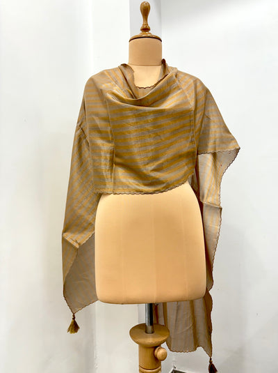 Gold Stripe Tissue Stole