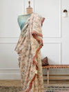 Lalita Peach Embroidered Cotton Saree