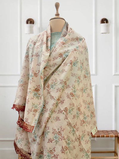 Lalita Peach Embroidered Cotton Saree