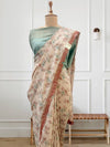 Lalita Peach Embroidered Cotton Saree