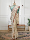 Lalita Peach Embroidered Cotton Saree