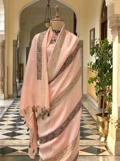 Katrina Peach Matka Georgette Saree