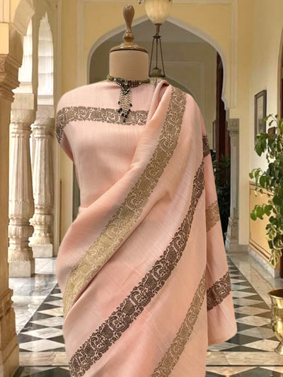 Katrina Peach Matka Georgette Saree