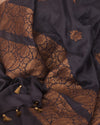 Midnight Mystique Black Matka Georgette Saree