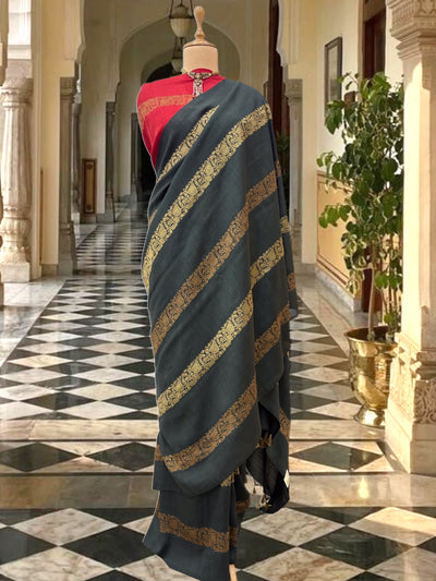 Benazir Black Matka Georgette Saree