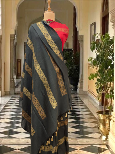 Benazir Black Matka Georgette Saree