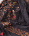 Benazir Black Matka Georgette Saree