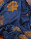 Mandala Blue Matka Georgette Saree