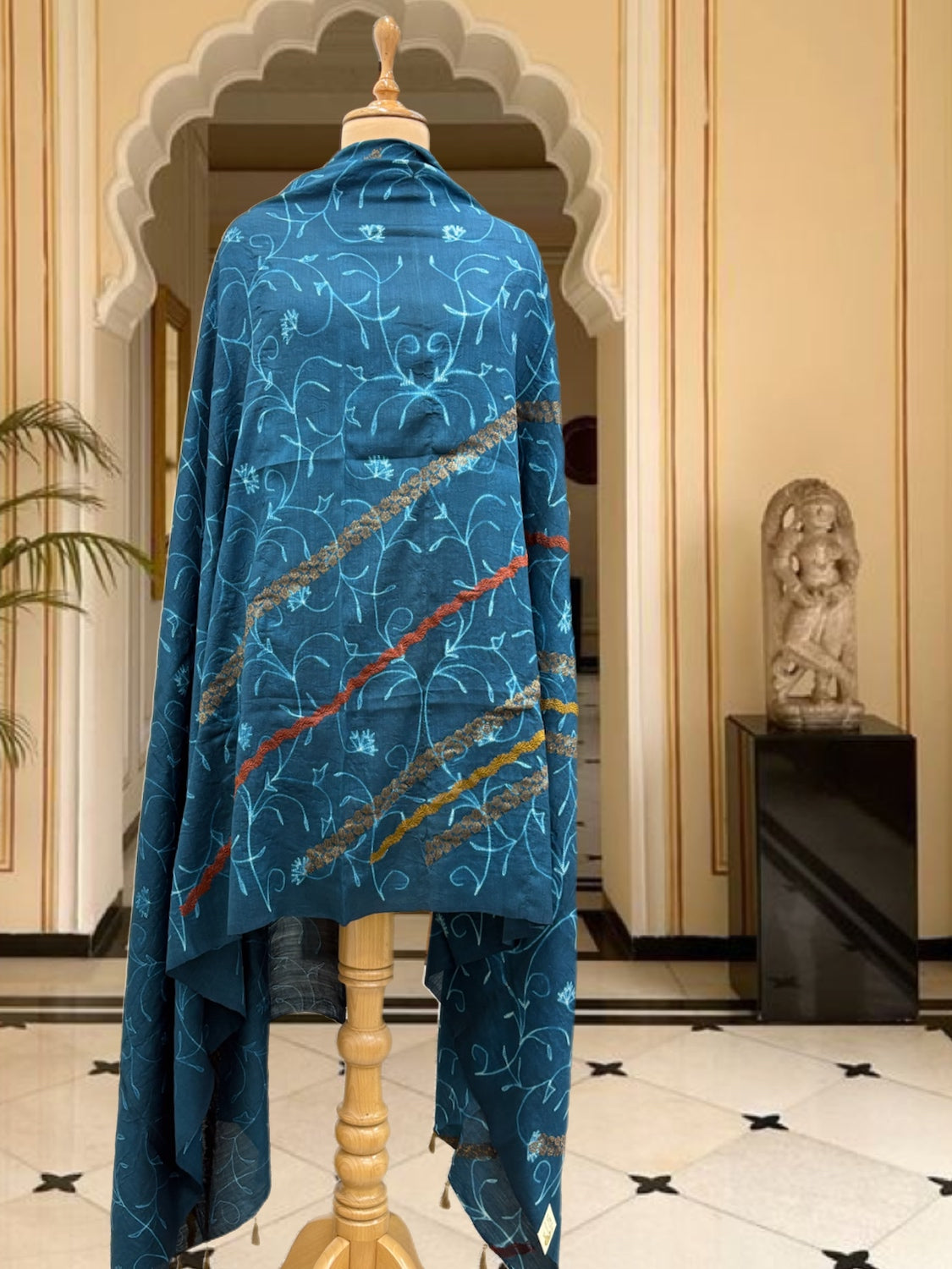 Blue Shibori Matka Georgette Dupatta