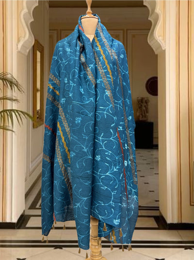 Blue Shibori Matka Georgette Dupatta