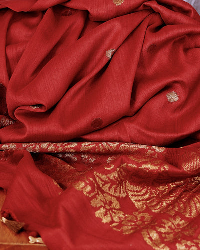 Musical Diva Brick Matka Georgette Saree