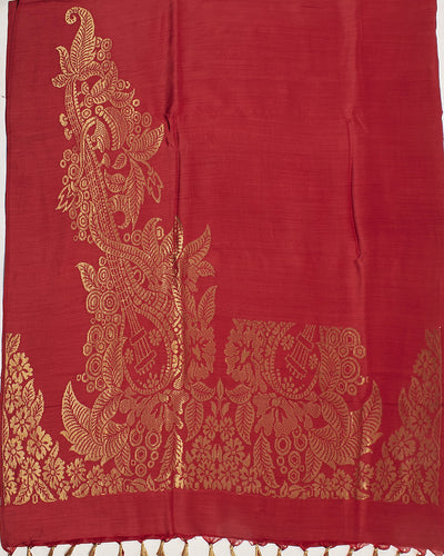 Musical Diva Brick Matka Georgette Saree