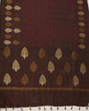 Gulafsha Brown Shibori Matka Georgette Saree