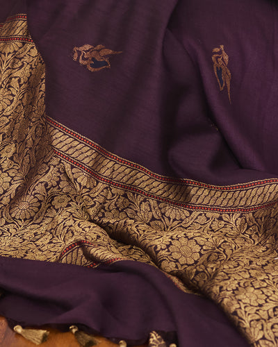 Coorg Coffee Brown Matka Georgette Saree
