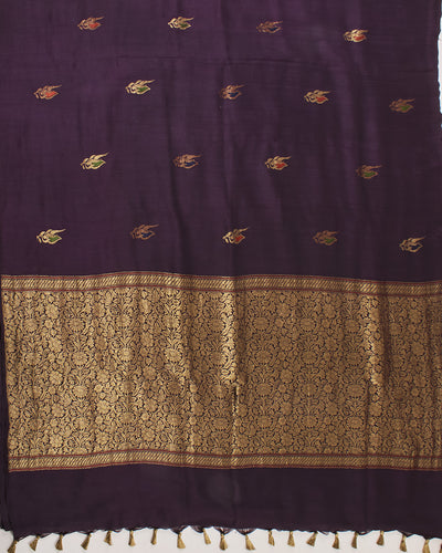 Coorg Coffee Brown Matka Georgette Saree