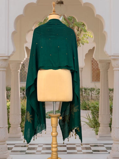 Palm Tree Green Matka Georgette Dupatta