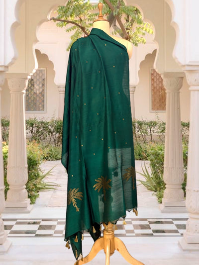 Palm Tree Green Matka Georgette Dupatta