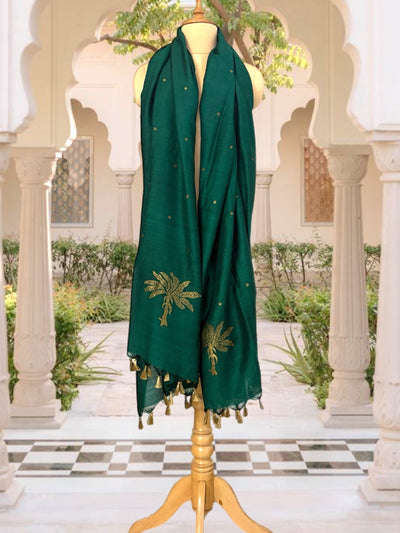 Palm Tree Green Matka Georgette Dupatta