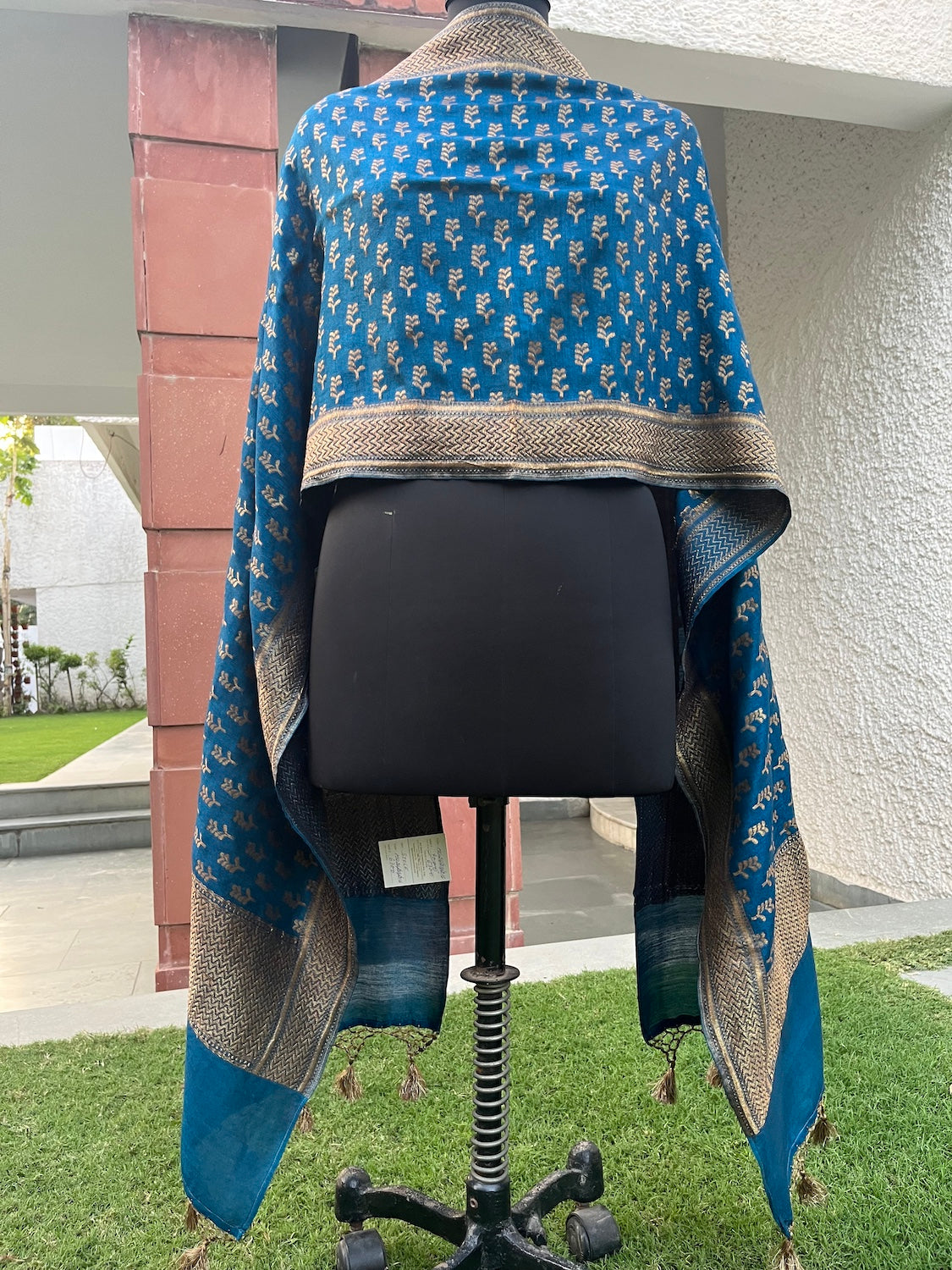 Khurja Blue Matka Georgette Stole Dupatta