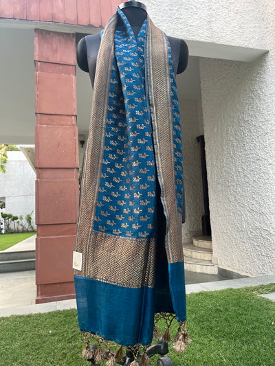 Imli Patti Blue Matka Georgette Stole Dupatta