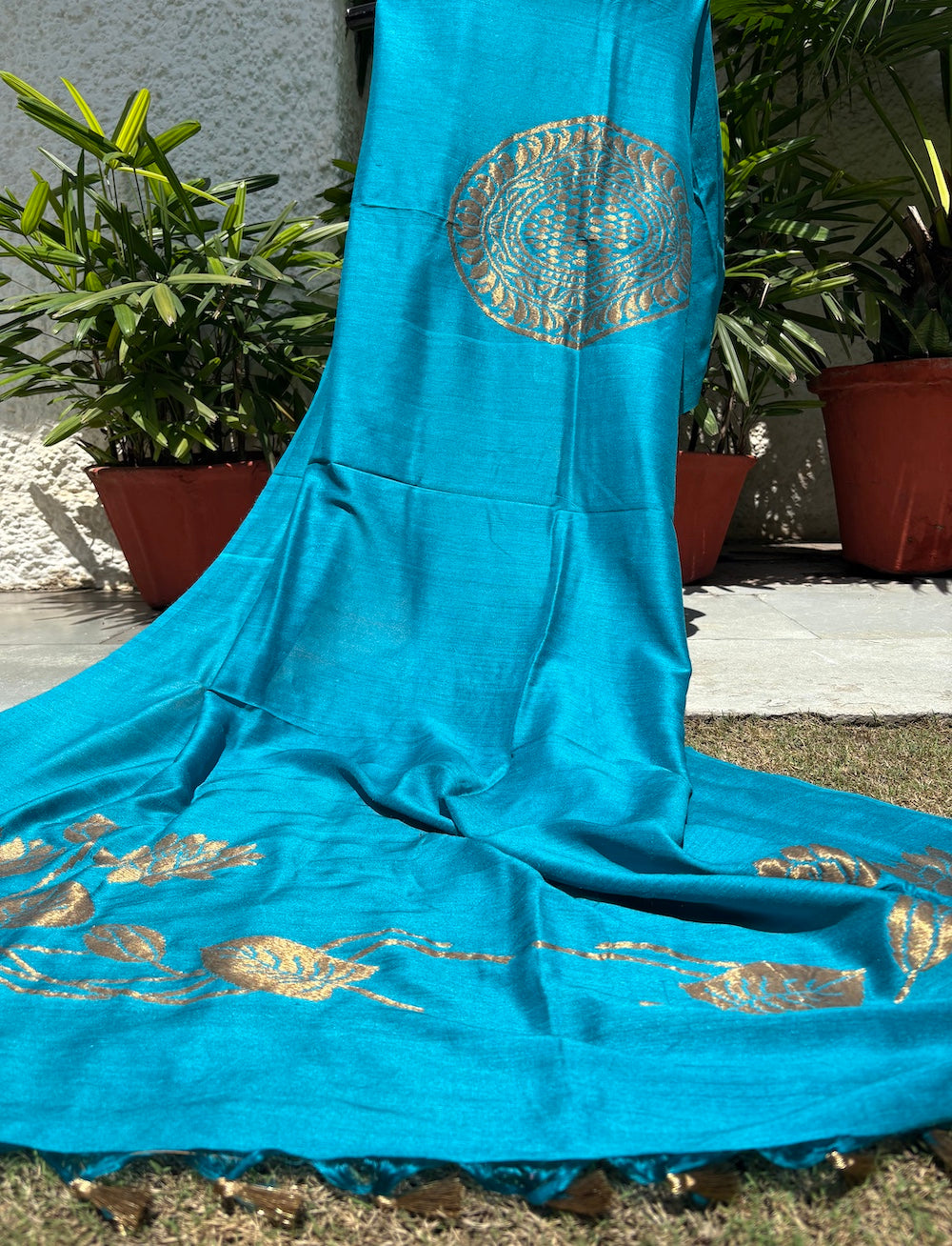 Padmakshi Blue Matka Georgette Dupatta