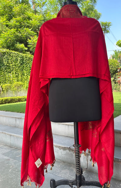 Padmamukhi Red Matka Georgette Dupatta