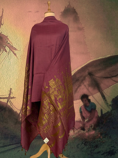 Assi Ghat Palla Rose Matka Georgette Dupatta