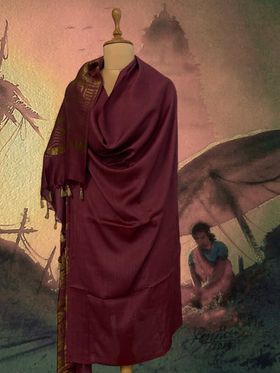 Assi Ghat Palla Rose Matka Georgette Dupatta