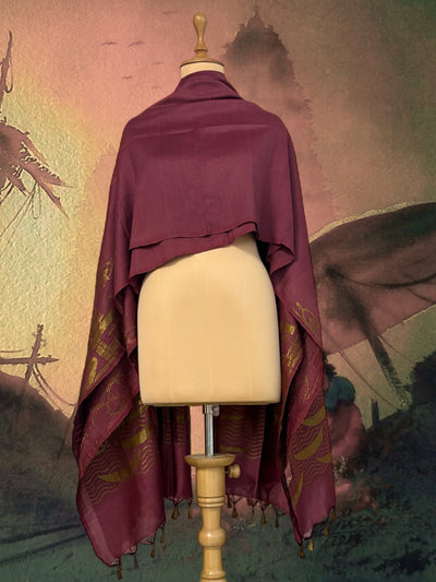 Assi Ghat Palla Rose Matka Georgette Dupatta