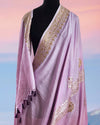 Colosseum Lavender Matka Georgette Saree