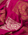 Mandapa Magenta Matka Georgette Saree