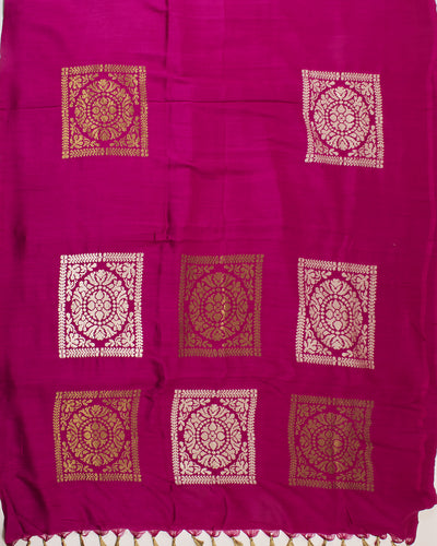 Mandapa Magenta Matka Georgette Saree