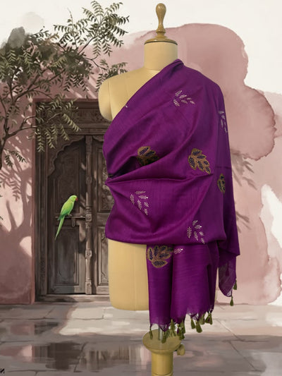 Samode Magenta Matka Georgette Dupatta