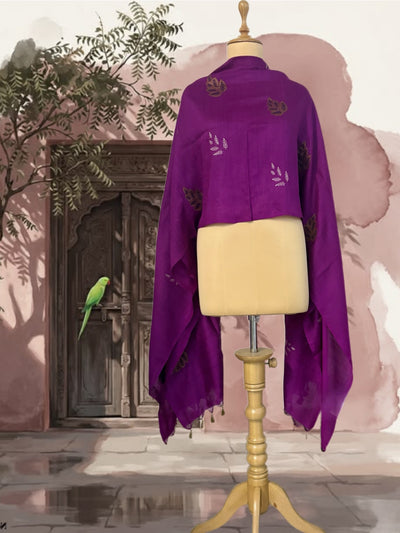 Samode Magenta Matka Georgette Dupatta