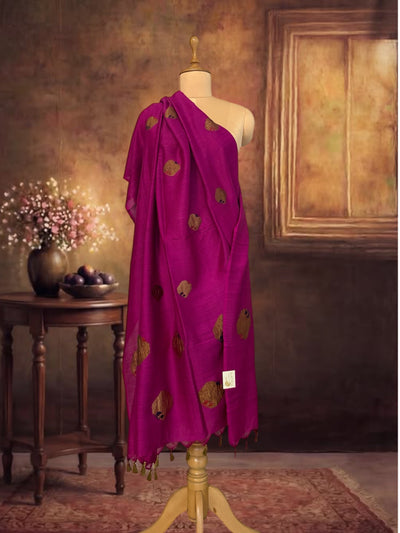 Naureen Magenta Matka Georgette Dupatta