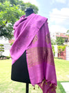 Mauve Lilac Mughal Matka Georgette Dupatta